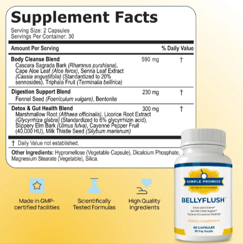 BellyFlush Supplement facts